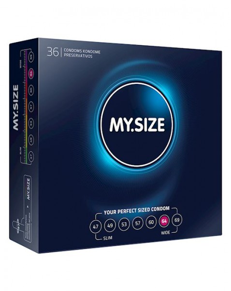 My Size Natural Latex Condom 64 Width 36 Pcs - 36pc