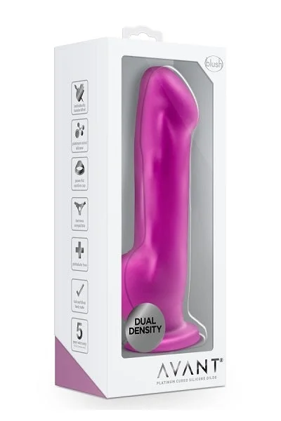 Avant D7 Ergo Silicone Suction Cup Dildo by Blush - Violet