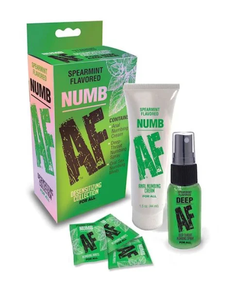 Numb Af Kit Gel Spray And Mints - Spearmint