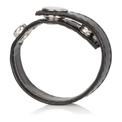Leather Black 3 Snap Ring