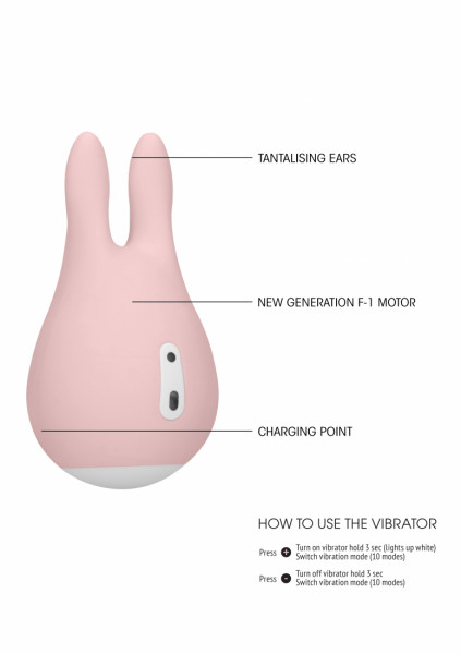 Clitoral Stimulator Sugar Bunny - Pink - Best Silicone Vibrator