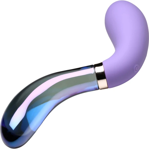 Prisms Pari Dual Ended Wavy Silicone and Glass Vibe