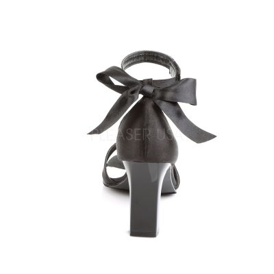 ROMANCE 372 3 1 4 Square Heel Closed Back Sandal W Bow