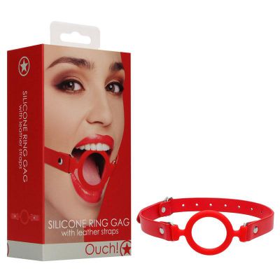 Ouch Silicone Ring Gag With Leather Strap