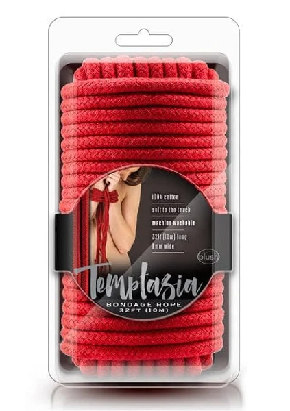 Temptasia Bondage Rope 32 Feet By Blush Novelties - Red — image 21 of 23