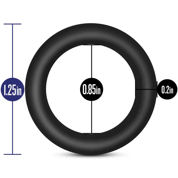 Performance VS2 Pure Premium Small Silicone Cock Rings By Blush Novelties - Black — image 14 of 16