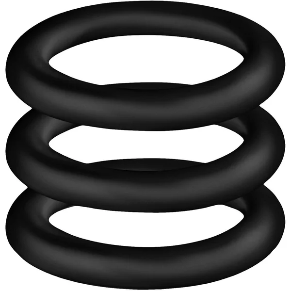 Performance VS2 Pure Premium Small Silicone Cock Rings By Blush Novelties - Black — image 13 of 16