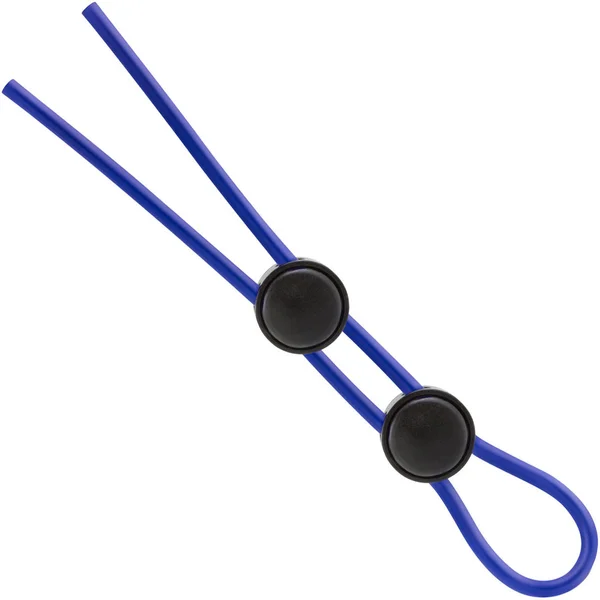 Stay Hard Silicone Double Loop Cock Ring By Blush Novelties - Blue — image 5 of 8