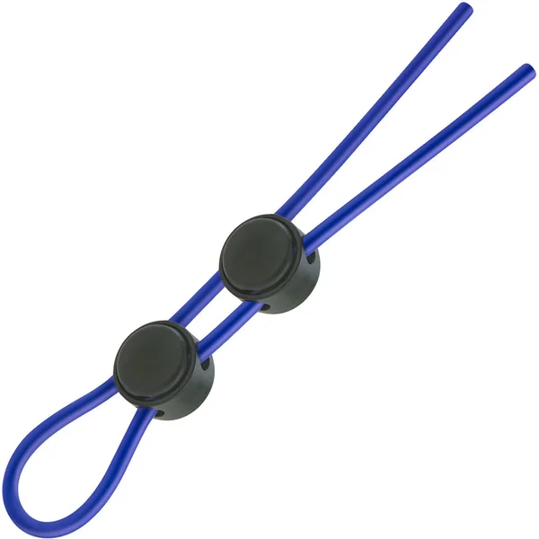 Stay Hard Silicone Double Loop Cock Ring By Blush Novelties - Blue — image 6 of 8