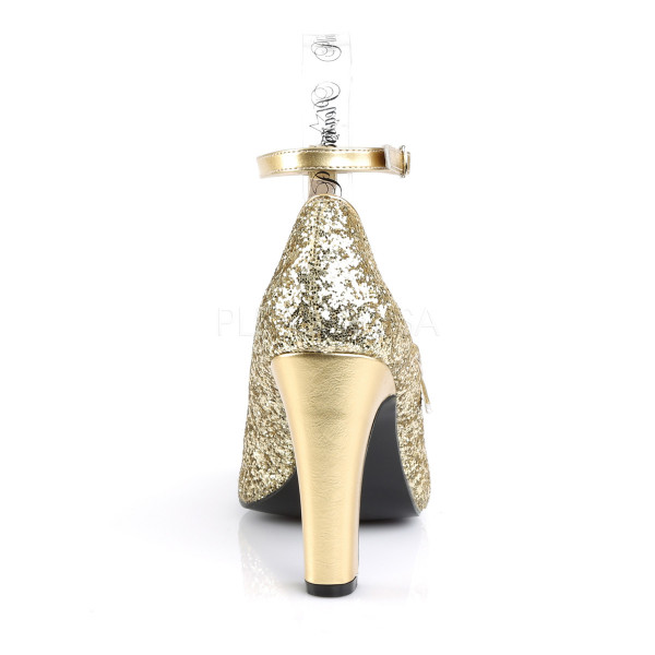 4 inches Heel, 1 1/2 inches PF Round Toe Pump W/ Glitters — image 16 of 20
