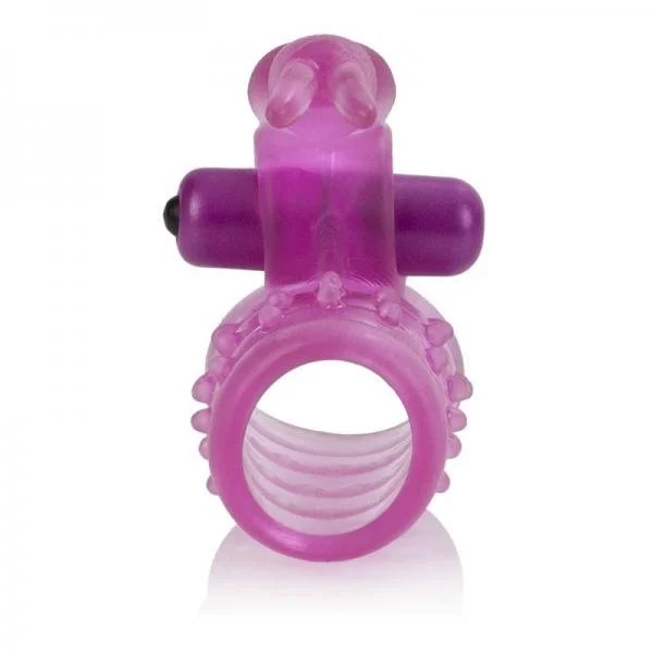 Basic Essentials Stretchy Bunny Enhancer Vibrating Pink
