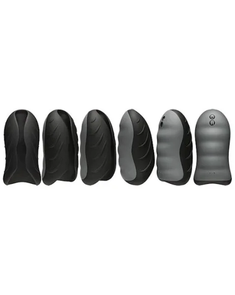 Optimale - Vibrating Silicone Warming Stroker - Black