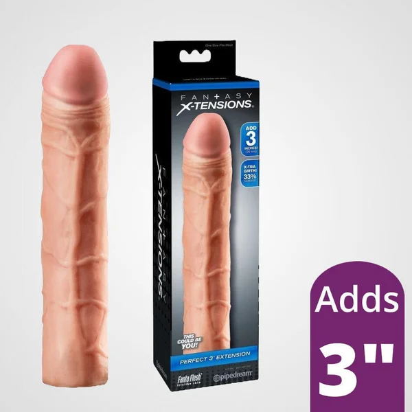 Fantasy X-tensions Perfect 3" Penis Extension - Vanilla — image 18 of 22