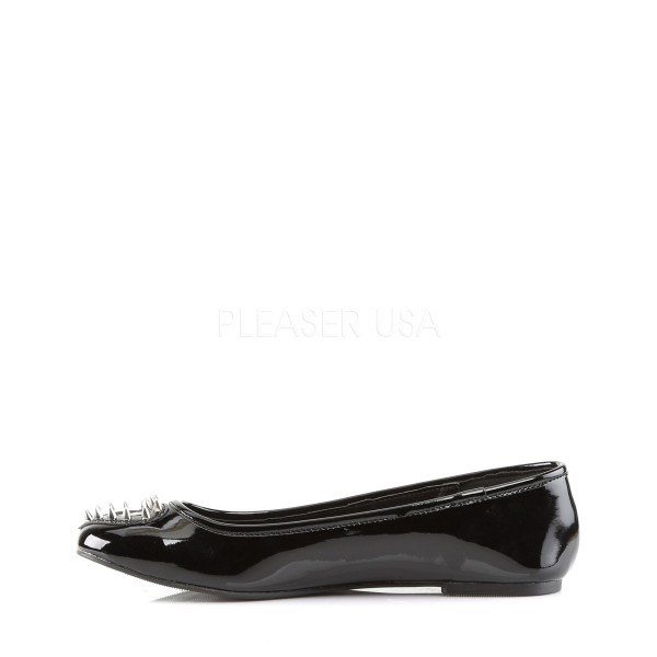 Round Toe Flat w/See-Through Heart Cutout & Spikes Detail — image 3 of 8