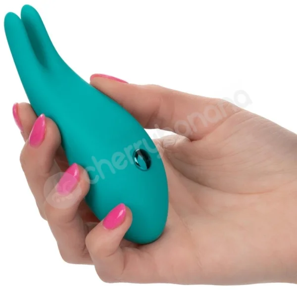 Calexotics Pixies Bunny Teal Curved Clit Stimulating Vibrator