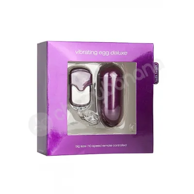 Shots Toys Purple Big Vibrating Egg Deluxe