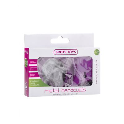 Metal Handcuffs Purple Bondage Restraints