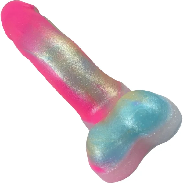 Pris Toys Super Nova 6.5" Dual Density Silicone Dildo With Balls - Candy
