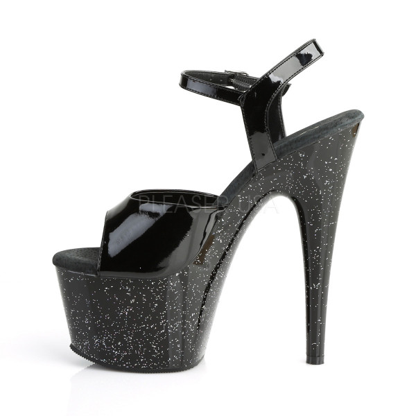 7 inches Heel, 2 3/4 inches PF Ankle Strap Sandal W/Mini Glitters — image 19 of 25