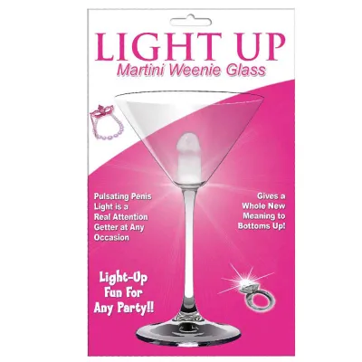 Light Up Martini Weenie Glass Clear