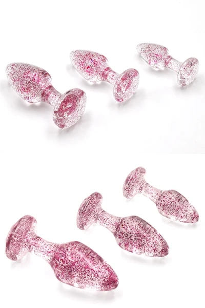 Adam and Eve Glitter Gem 3 Piece Butt Plug Set