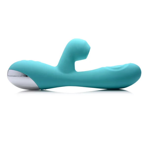Shegasm 5 Star 10x Silicone Suction & Pulsing Rabbit - Teal