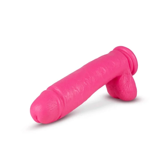 Big As Fuk 10 Inch Harness Compatible Suction Cup Dildo With Balls By Blush - Pink