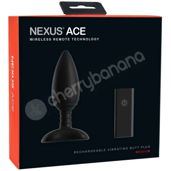 Nexus Ace Medium Black Remote Control Vibrating Butt Plug