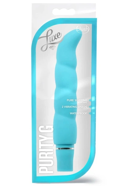Luxe Purity G Silicone G-Spot Vibrator by Blush Novelties - Aqua