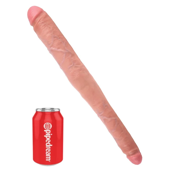 King Cock 16 Inch Tapered Double Dildo Flesh