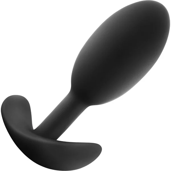 Luxe Wearable Silicone Vibra Slim Butt Plug by Blush - Medium, Black — image 10 of 14