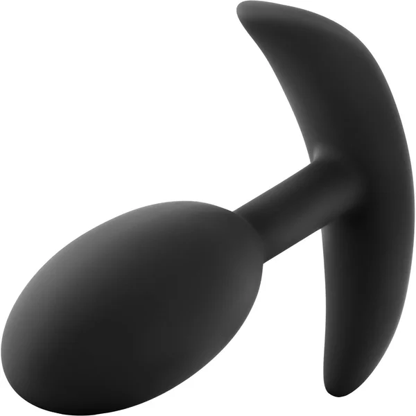 Luxe Wearable Silicone Vibra Slim Butt Plug by Blush - Medium, Black — image 9 of 14