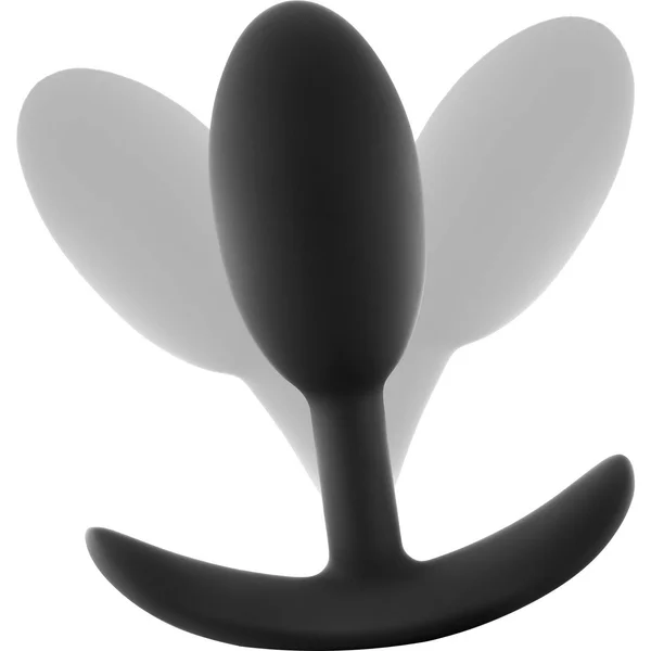Luxe Wearable Silicone Vibra Slim Butt Plug by Blush - Medium, Black — image 11 of 14