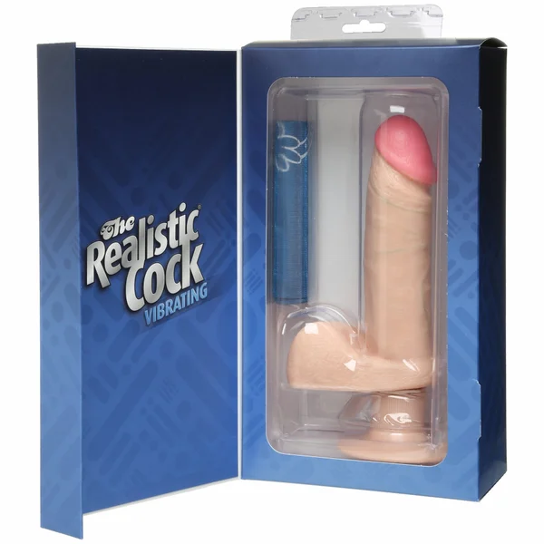 Doc Johnson The Vibrating Realistic 6" Cock with Suction Cup - Vanilla — image 8 of 9