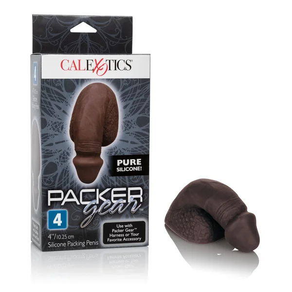 Packer Gear Silicone Packing Penis 4" / 10.25 cm By CalExotics - Coffee — image 11 of 14