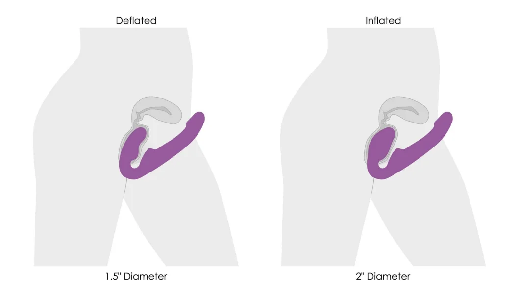 10x Ergo- Fit G-Pulse Inflatable and Vibrating  Strapless Strap- on - Purple