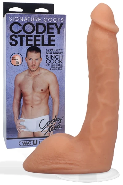 Doc Johnson Signature Cocks Codey Steele 8" Realistic Dildo with Suction Cup
