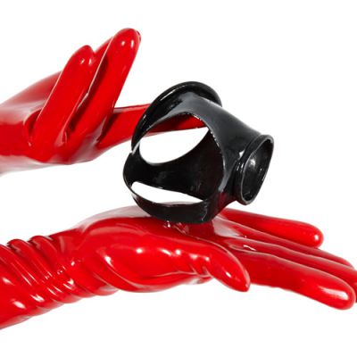 Latex Cock Ring And Ball Stretcher
