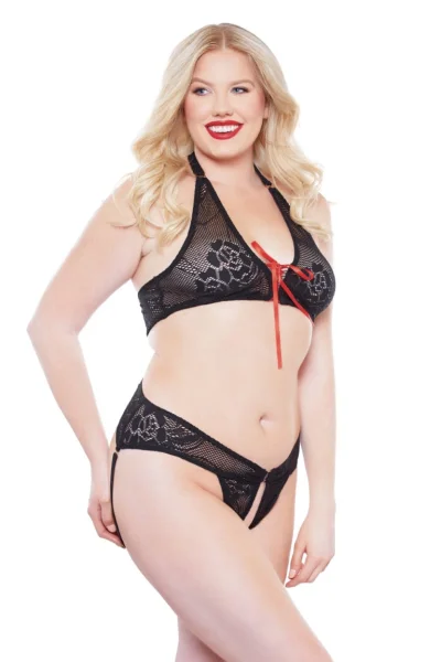 Kitten - Sofia Halter Top and Panty Plus Size Set