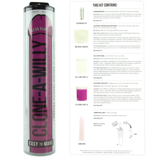 DIY 'Clone-a-Willy' Vibrator Mold Kit in Neon Purple