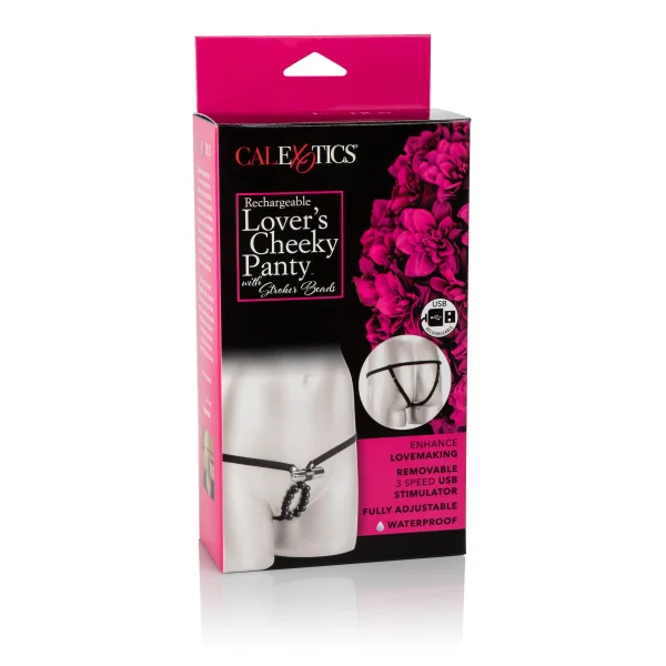 Rechargeable Lover's Cheeky Panty with Stroker Beads