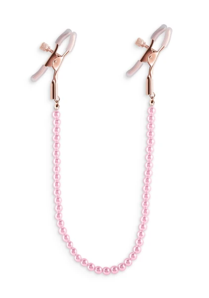 Bound Adjustable DC1 Pearl Chain Nipple Clamps by NS Novelties - Rose Gold