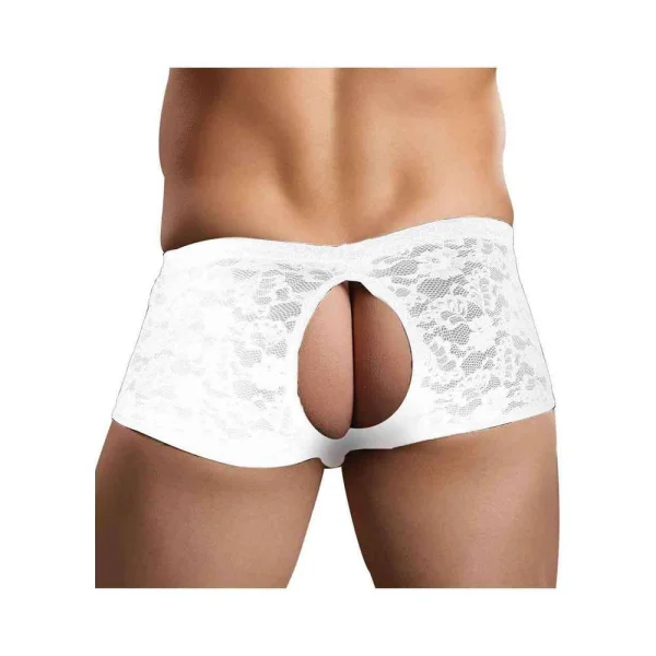 Stretch Lace Double Pleasure Shorts White