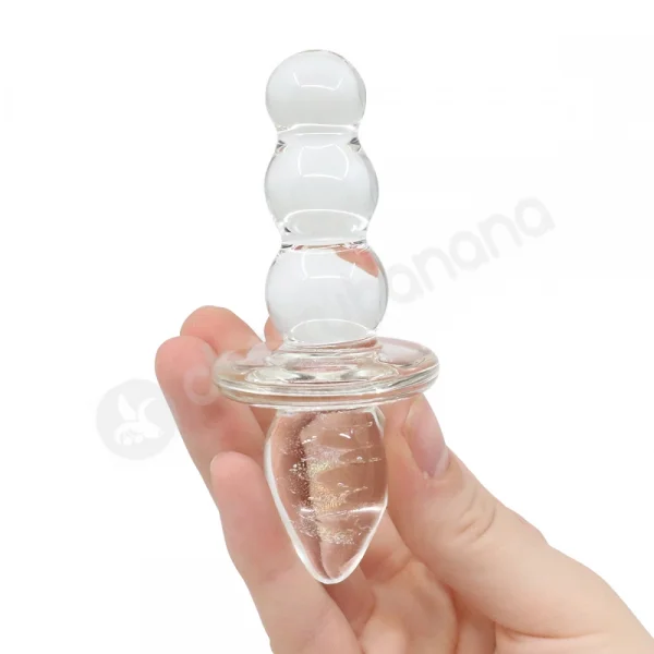 Crystal Pleasures Glass Beaded Double Butt Plug