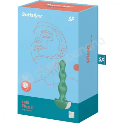 Satisfyer Lolli Plug 2 Green 5 6 Silicone Vibrating Anal Beads