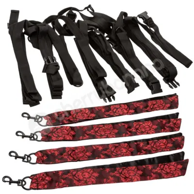 Scandal 8 Points Of Love Black Red Designer Versatile Bed Restraint