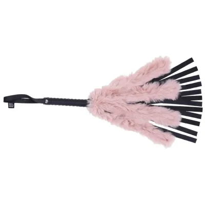 Brat Faux Fur Flogger Pink black