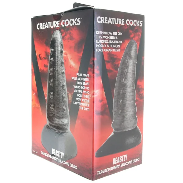 Beastly Tapered Bumpy 8.25" Silicone Dildo By Creature Cocks