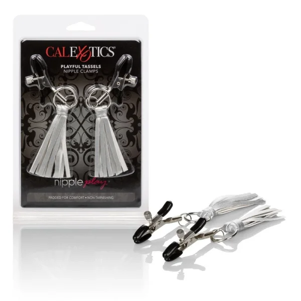 Nipple Play Playful Tassels Nipple Clamps By CalExotics - Black