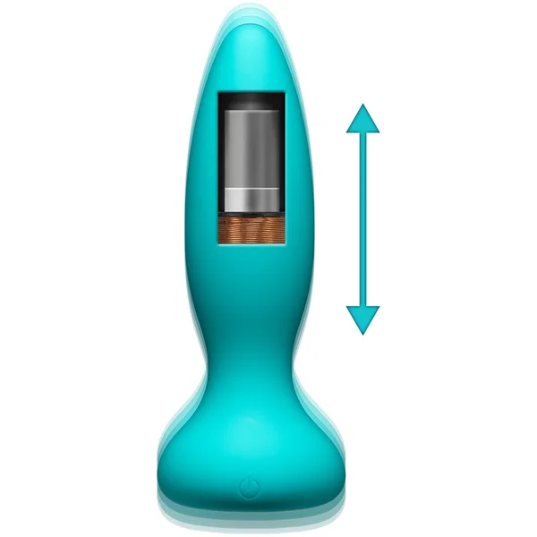 A-Play Thrust Experienced Pulsating Rechargeable Silicone Anal Plug With Remote By Doc Johnson - Teal — image 7 of 9